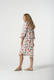 Floral Stitches Beach Ruffle Dress Printed