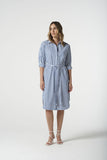 Stripe Shirt Dress Blue Jasper
