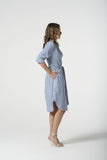 Stripe Shirt Dress Blue Jasper