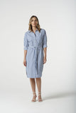 Stripe Shirt Dress Blue Jasper