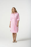 Stripe Shirt Dress Pink Cosmos