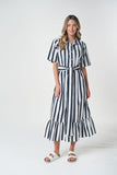 Honey Stripe Cotton Dress - Hamilton Stripe