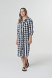 Beach Days Linen Dress - Dark Navy