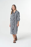 Beach Days Linen Dress - Dark Navy