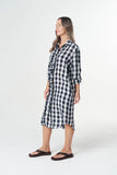 Beach Days Linen Dress - Dark Navy