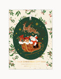 6pk Tags Santa Sleigh