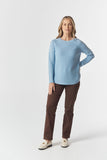 The Classic Merino Cotton Raglan Air Blue