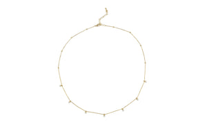 Hanging Pearls Gold Chain Necklace