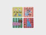 Set Of 4 Coasters Dogs