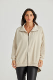 Serena Zip Sweat Natural