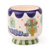 A Dopo 226g Peacock Ceramic Candle Misted Lime