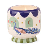 A Dopo 226g Peacock Ceramic Candle Misted Lime