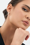 Mini Faux Pearl Hoop Earring (Gold)