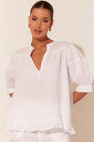 Ellidy Linen Top White