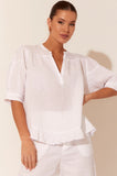 Ellidy Linen Top White