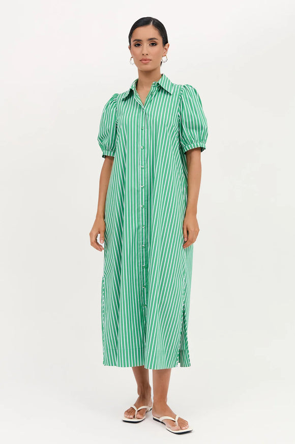 Louise Poplin Shirt Dress Green