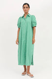 Louise Poplin Shirt Dress Green