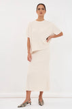 Taylor Rib Knit Midi Skirt Oat