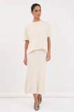 Taylor Rib Knit Midi Skirt Oat
