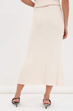 Taylor Rib Knit Midi Skirt Oat