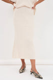 Taylor Rib Knit Midi Skirt Oat