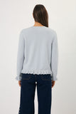 Polly Frill Knit Cardigan Blue