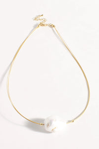 Fine Baroque Pearl Collar Necklace (Gold)