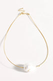 Fine Baroque Pearl Collar Necklace (Gold)