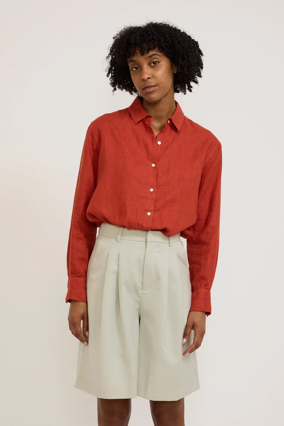 Xander Long Sleeve Shirt Papaya