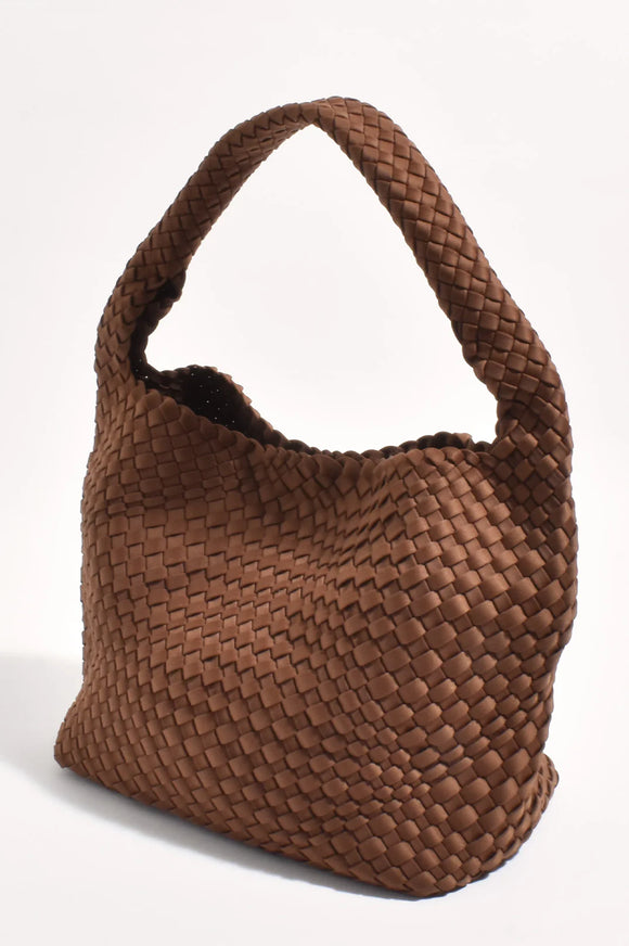 Kaia Neoprene Woven Tote Coffee