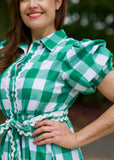 Alice Dress - Green & White Gingham