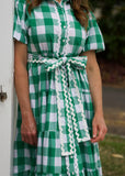 Alice Dress - Green & White Gingham
