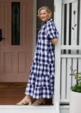 Alice Dress - Navy & White Gingham