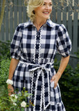 Alice Dress - Navy & White Gingham