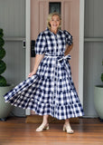 Alice Dress - Navy & White Gingham