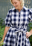 Alice Dress - Navy & White Gingham