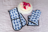Oven Glove & Pot Holder Set Guinea Fowl