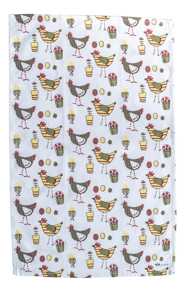 Tea Towel - Chickens