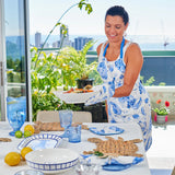 Oven Mitt - Linen - Seafood Blue