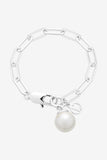 Hayley Silver Pearl Bracelet