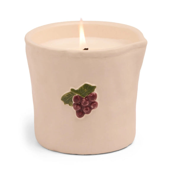 Bistro Grapes Embossed Ceramic Candle Bordeaux Grape  226g