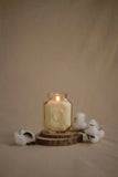 Botanica White Glass Candle Cotton & Teak 226g