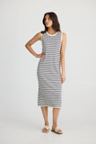 Squad Dress / Ecru Navy Stripe