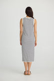 Squad Dress / Ecru Navy Stripe