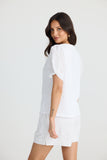 Abigail Vneck Tee White