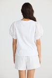 Abigail Vneck Tee White