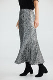 Ritz Skirt Silver Sequin