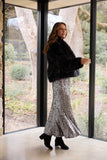 Ritz Skirt Silver Sequin