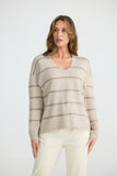 Hallie Knit Taupe W Cocoa