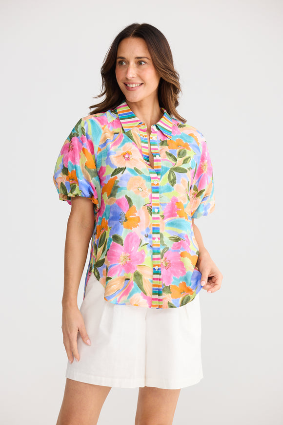 Meadow Shirt Electric Bloom